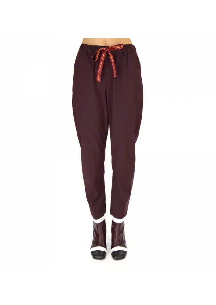 SEMICOUTURE DAMENHOSE | Y9AL05 DUNKEL BORDEAUX Discount