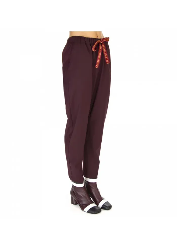SEMICOUTURE DAMENHOSE | Y9AL05 DUNKEL BORDEAUX Discount