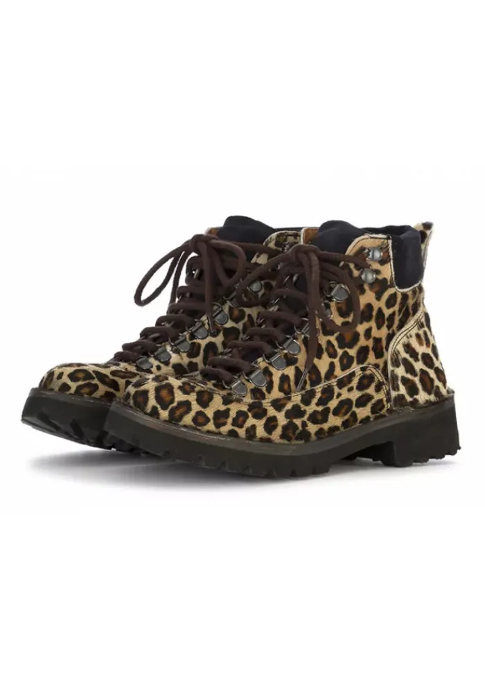 MANUFATTO TOSCANO DAMENSCHUHE STIEFELETTEN LEOPARD BEIGE VINCI Fashion