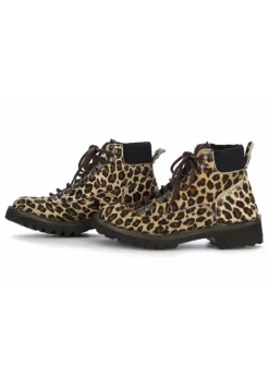 MANUFATTO TOSCANO DAMENSCHUHE STIEFELETTEN LEOPARD BEIGE VINCI Fashion