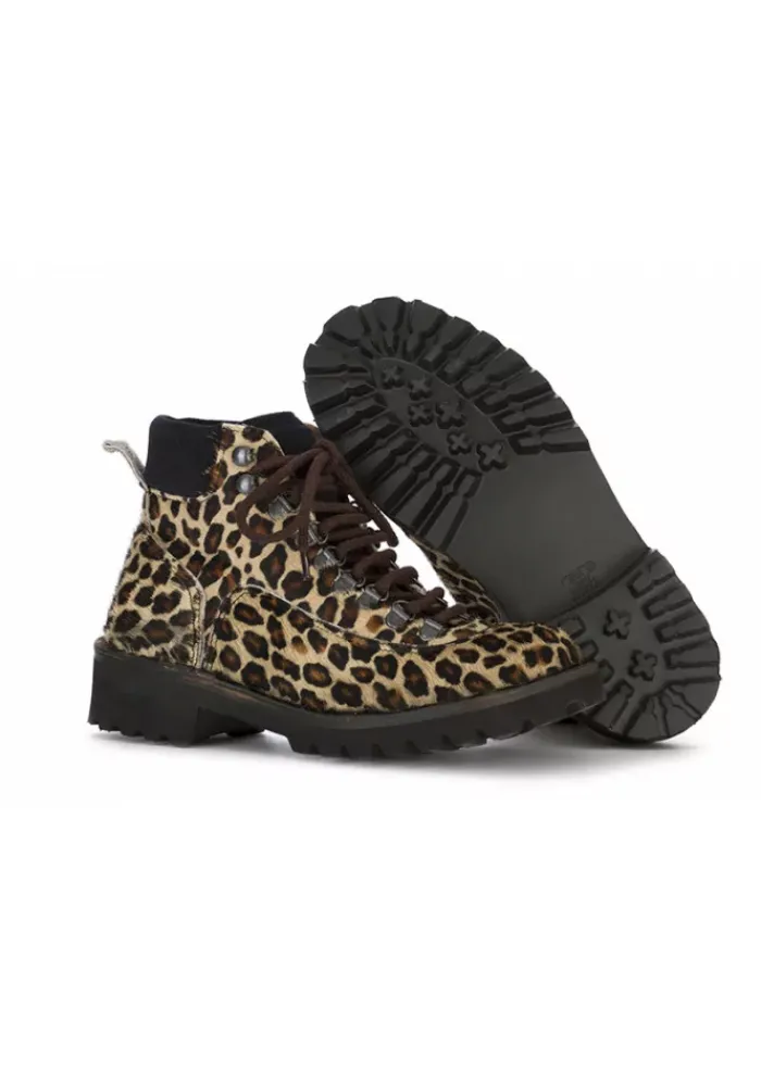 MANUFATTO TOSCANO DAMENSCHUHE STIEFELETTEN LEOPARD BEIGE VINCI Fashion