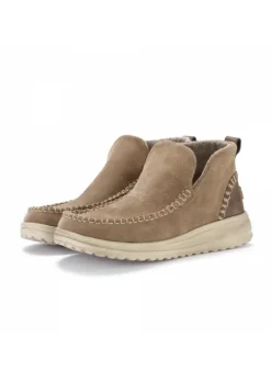 HEY DUDE SHOES DAMENSTIEFELETTEN HEY DUDE | DENNY SUEDE BEIGE Sale