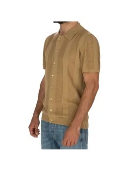 DANIELE FIESOLI | POLOSHIRT CORDA RETRO' BEIGE Discount