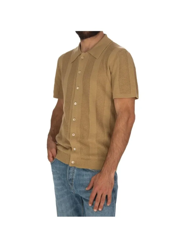 DANIELE FIESOLI | POLOSHIRT CORDA RETRO' BEIGE Discount