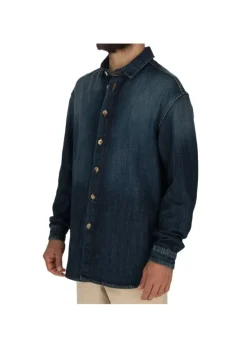 DONDUP | HEMD DENIM BAUMWOLLE BLAU Outlet