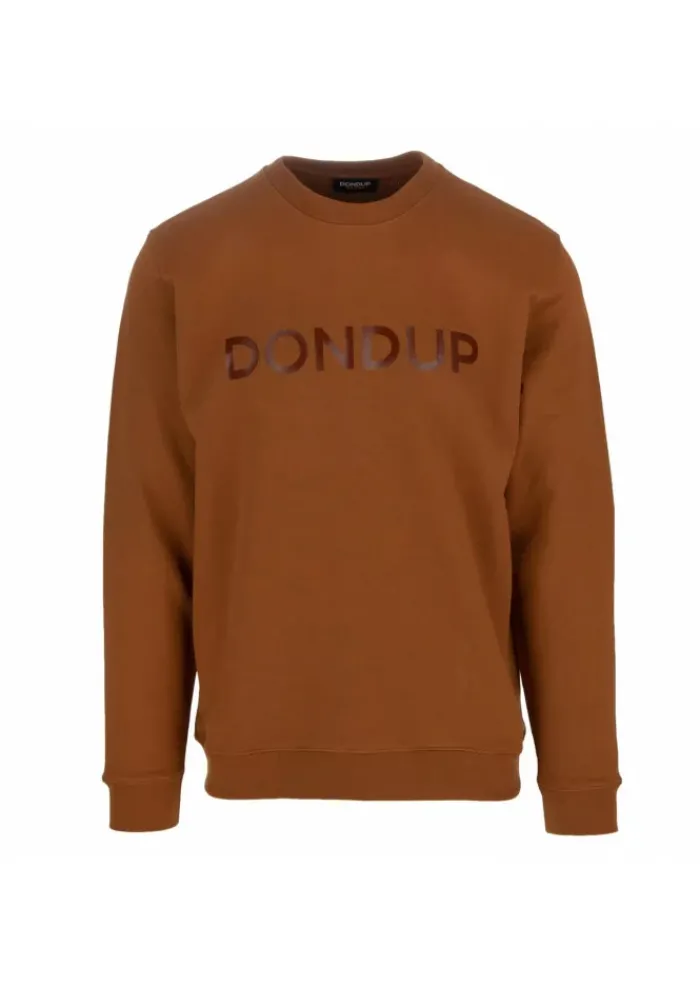 DONDUP | SWEATSHIRT REGULAR LOGO BRAUN Discount
