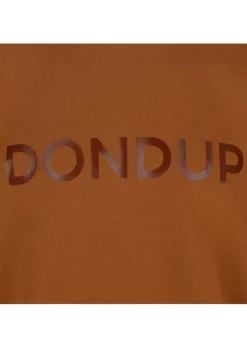 DONDUP | SWEATSHIRT REGULAR LOGO BRAUN Discount