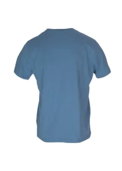 DONDUP | T-SHIRT KONTRASTIERENDES LOGO PUDERBLAU Discount