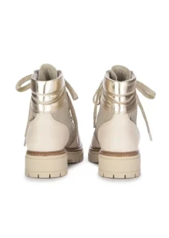 ELENA | SCHNÜRSTIEFELETTEN SAUVAGE GLITZER ROSA/BEIGE Best