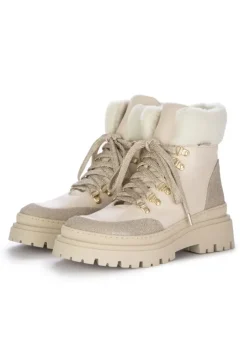 ELENA | SCHNÜRSTIEFELETTEN SAUVAGE GREIGE ROSA/BEIGE New