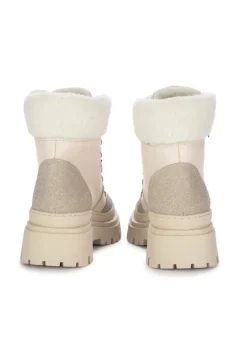 ELENA | SCHNÜRSTIEFELETTEN SAUVAGE GREIGE ROSA/BEIGE New