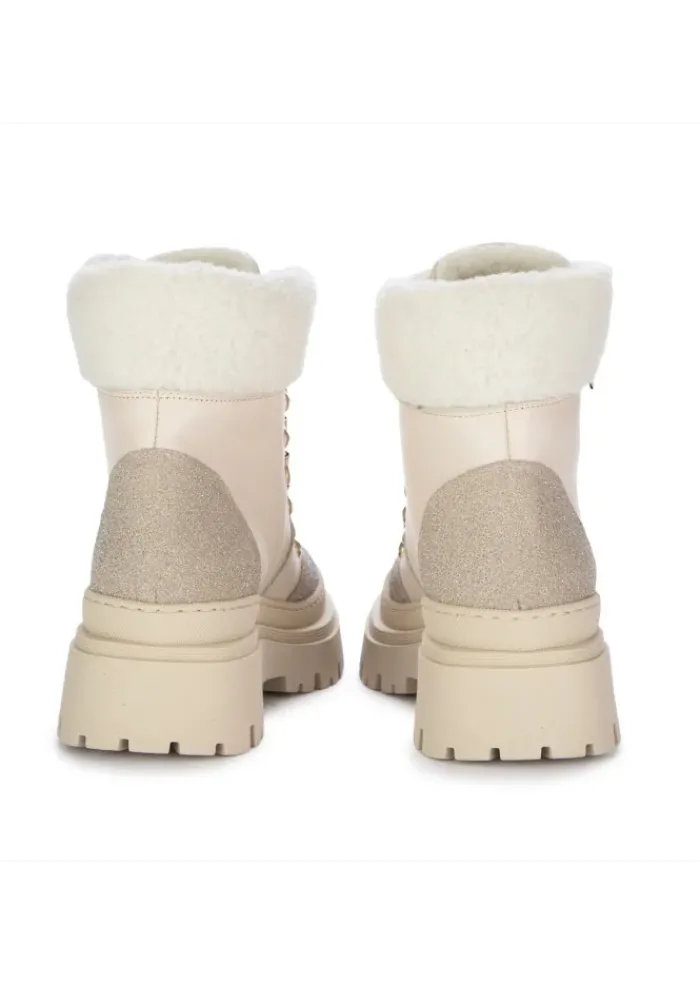ELENA | SCHNÜRSTIEFELETTEN SAUVAGE GREIGE ROSA/BEIGE New