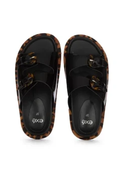 EXE' EXE' | SANDALEN ANIMALIER SCHWARZ BRAUN Discount