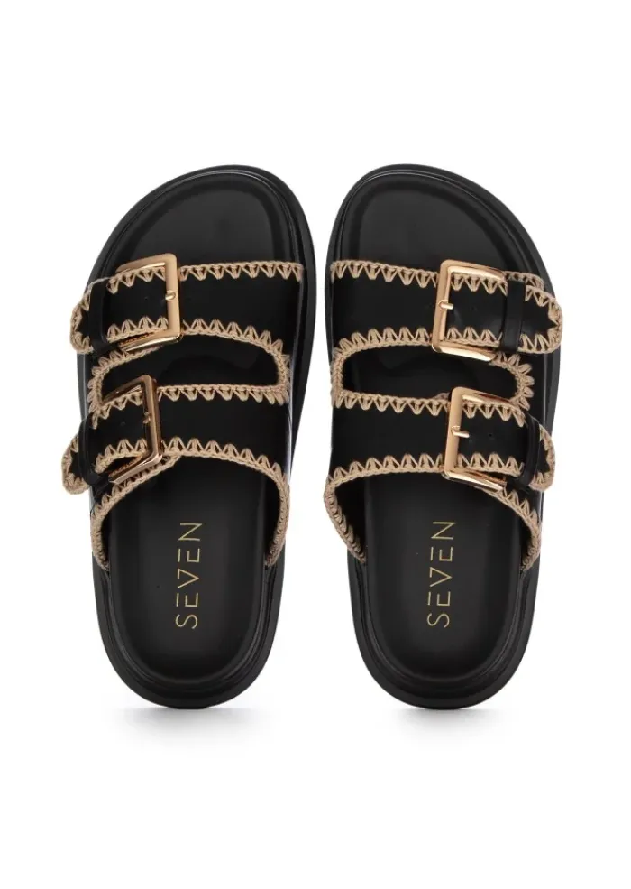 EXE' EXE' | SANDALEN DEKORATIVE STICKEREIEN SCHWARZ Discount