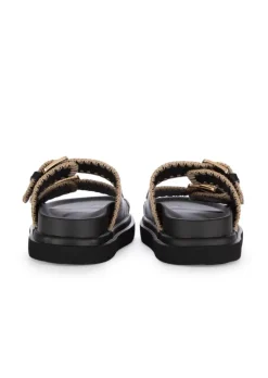 EXE' EXE' | SANDALEN DEKORATIVE STICKEREIEN SCHWARZ Discount