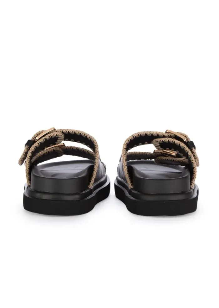 EXE' EXE' | SANDALEN DEKORATIVE STICKEREIEN SCHWARZ Discount