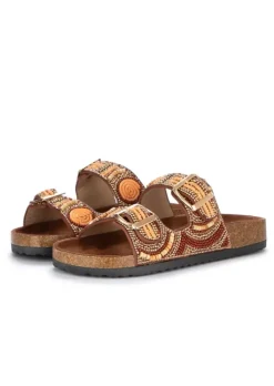 EXE' EXE' | SANDALEN ETHNISCHER STIL BRAUN ORANGE Hot