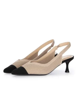 EXE' EXE' | SLINGBACK PUMPS STRETCH BEIGE SCHWARZ Clearance