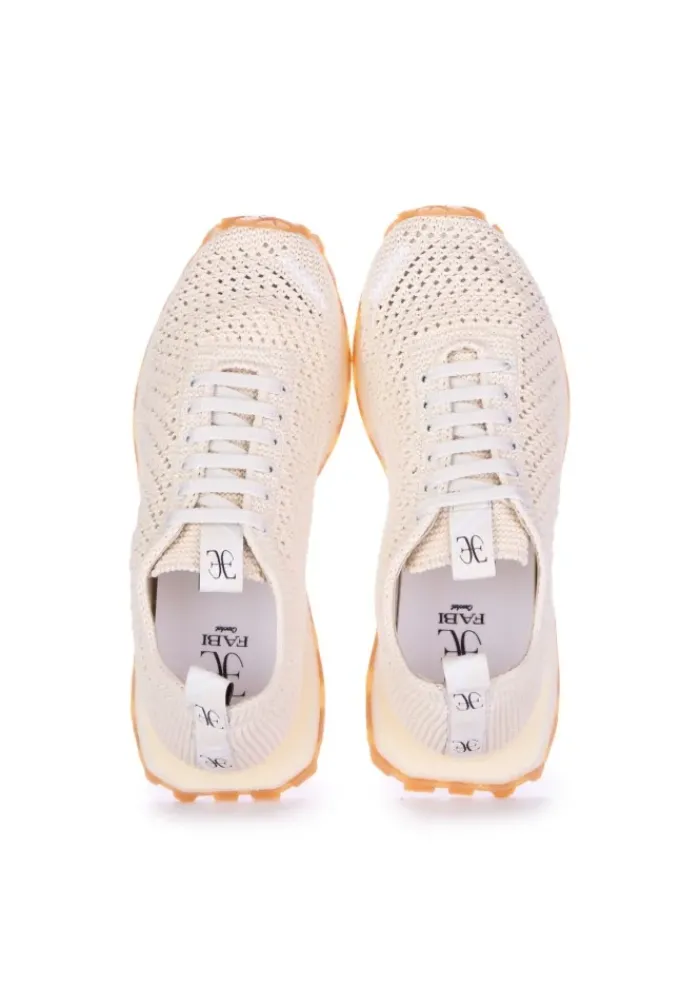 FABI | SNEAKER CROCHET CRUDO WEIß Clearance