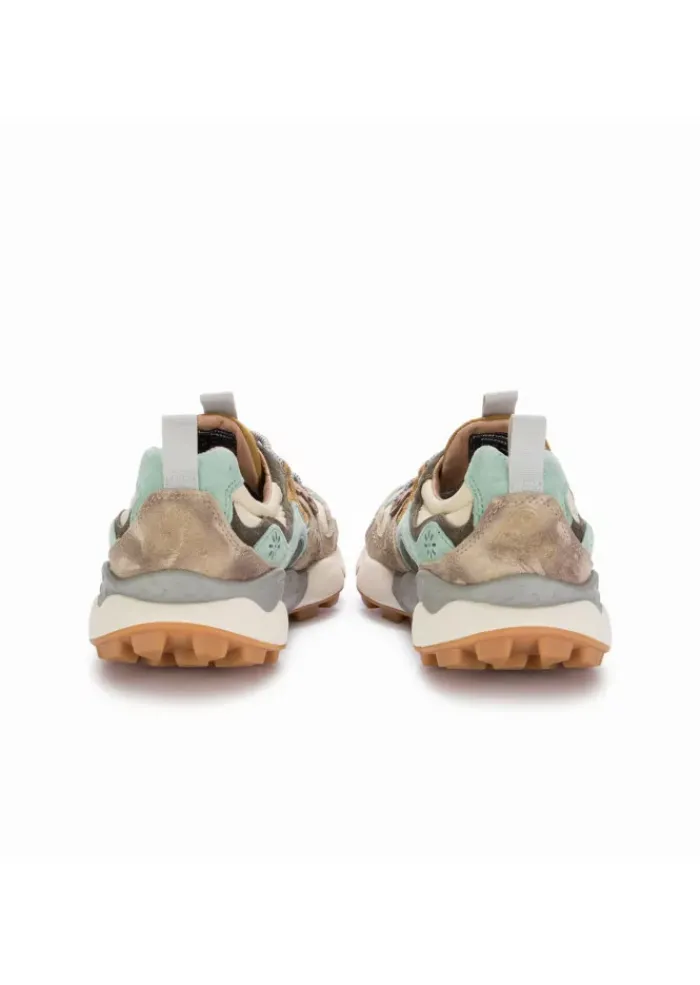 FLOWER MOUNTAIN | SNEAKER YAMANO 3 LEDER BEIGE HELLBLAU Hot