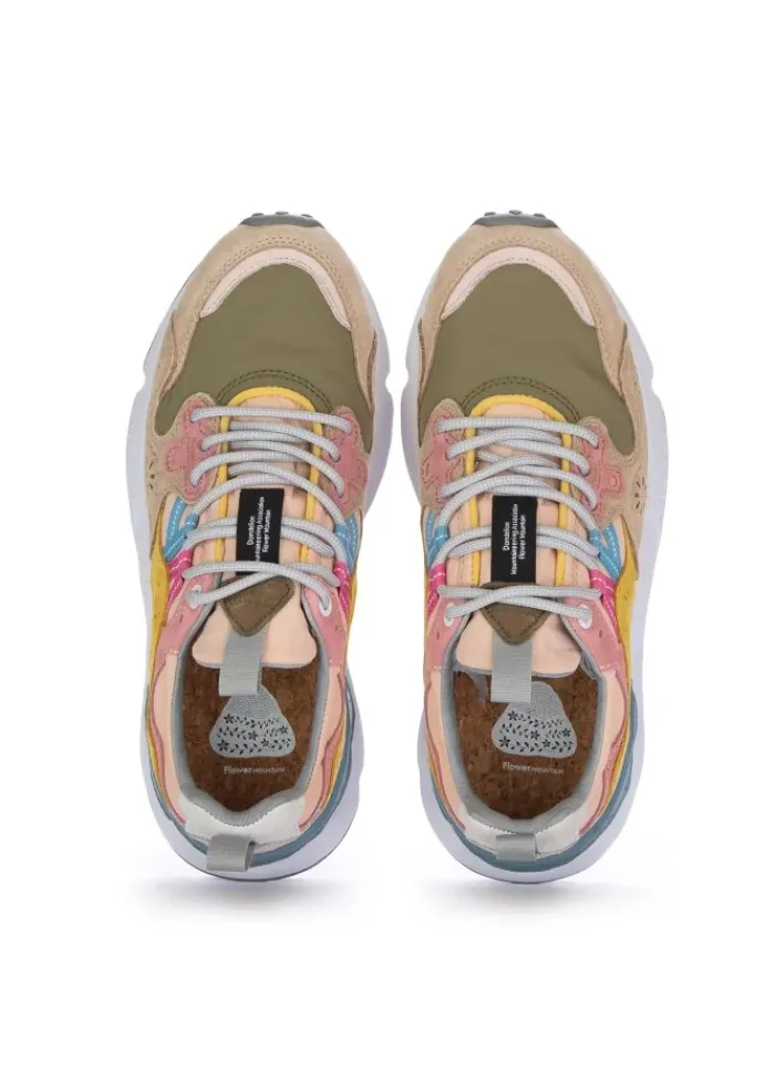 FLOWER MOUNTAIN | SNEAKER YAMANO 3 GRÜN ROSA MEHRFARBIG Outlet