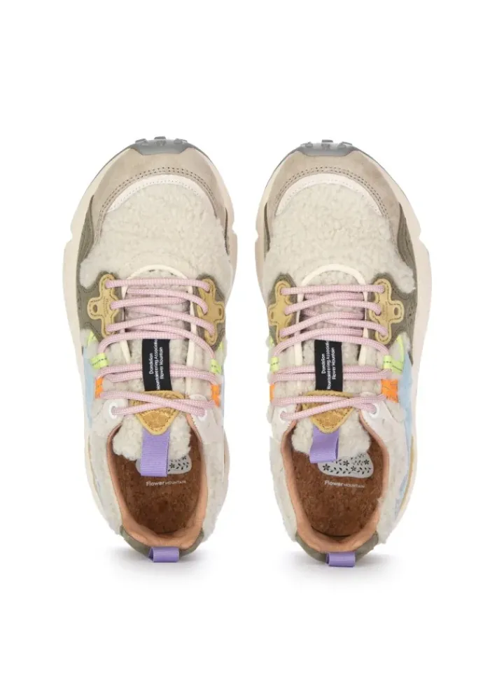 FLOWER MOUNTAIN | SNEAKER YAMANO 3 SUEDE TEDDY BEIGE GRÜN Hot