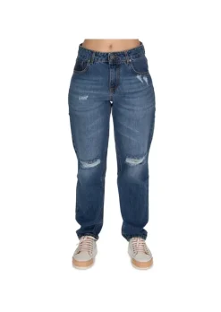 GOD SAVE DENIM | JEANS MARGHERITA SLIM CROPPED BLAU Clearance