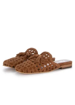 HADEL | MULES NETZ SUEDE BRAUN Clearance