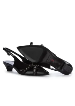 HALMANERA | SLINGBACK PUMPS FEDE GLAZE SCHWARZ Hot