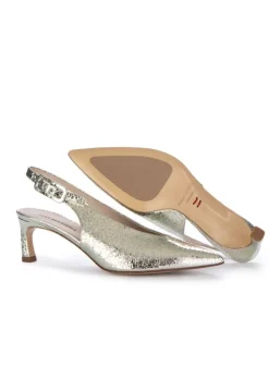 HALMANERA | SLINGBACK PUMPS VALE MELIA METALLISCH Hot