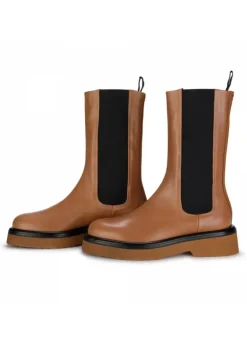 HALMANERA | STIEFEL CHELSEA LEDER TABACCO BRAUN New