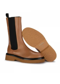 HALMANERA | STIEFEL CHELSEA LEDER TABACCO BRAUN New