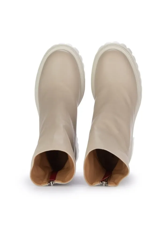 HALMANERA | STIEFELETTEN MIT ABSATZ BARON PEYOTE CREMEWEISS Hot