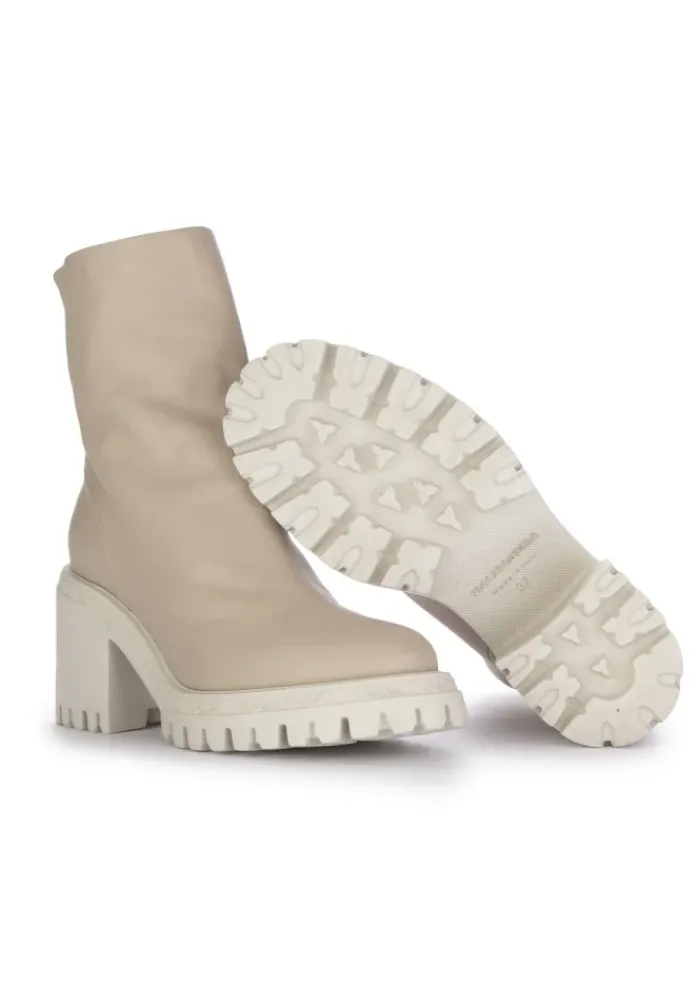 HALMANERA | STIEFELETTEN MIT ABSATZ BARON PEYOTE CREMEWEISS Hot