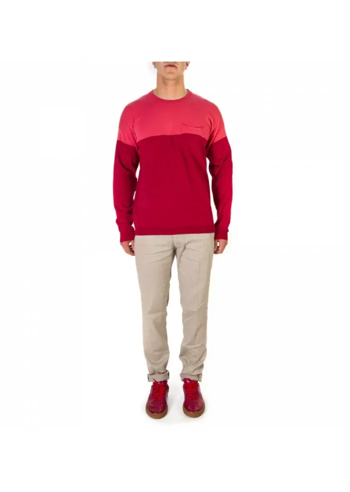 ROBERTO COLLINA HERRENPULLOVER | RA12001 ROT ROSA Clearance