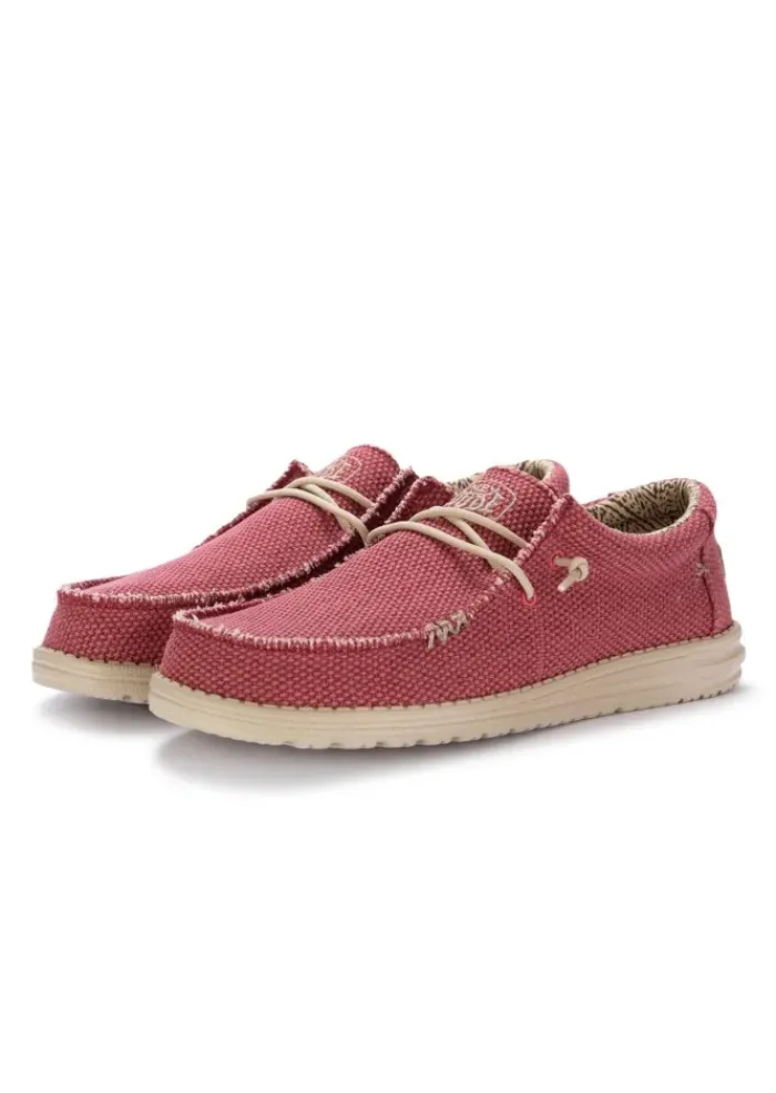 DERNA HEY DUDE | FLACHE SCHUHE WALLY BRAIDED ROT Outlet