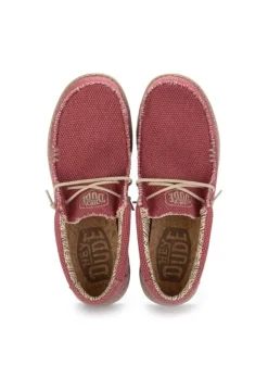 DERNA HEY DUDE | FLACHE SCHUHE WALLY BRAIDED ROT Outlet