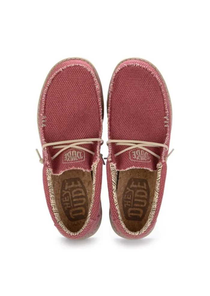 DERNA HEY DUDE | FLACHE SCHUHE WALLY BRAIDED ROT Outlet