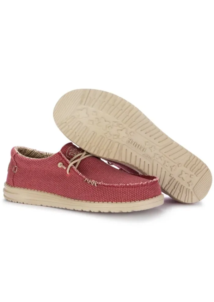 DERNA HEY DUDE | FLACHE SCHUHE WALLY BRAIDED ROT Outlet