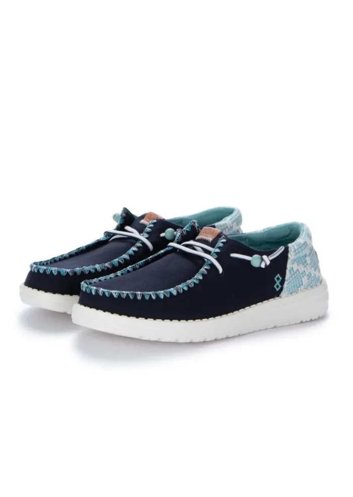 HEY DUDE SHOES HEY DUDE | FLACHE SCHUHE WENDY FUNK JACQUARD BLAU Online
