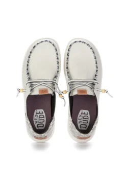 HEY DUDE SHOES HEY DUDE | FLACHE SCHUHE WENDY FUNK JACQUARD WEISS Discount