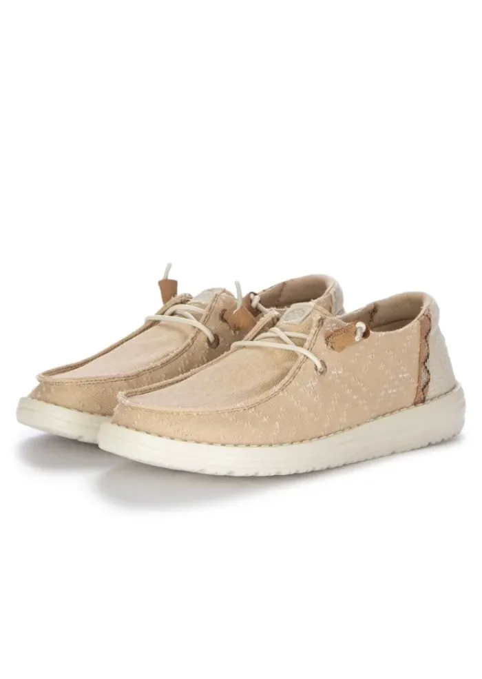 DERNA HEY DUDE | FLACHE SCHUHE WENDY CRAFTED BOHO BEIGE Clearance
