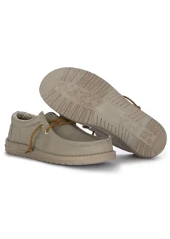 HEY DUDE SHOES HEY DUDE | FLACHE SCHUHE WALLY WAXED CANVAS GRAU Clearance