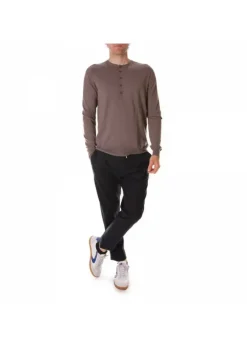 HOSIO | PULLOVER KNÖPFEN GRAU Best