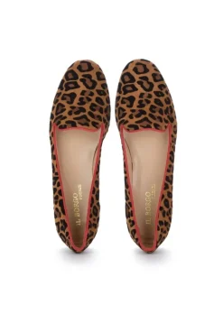 IL BORGO FIRENZE | BALLERINAS LEOPARDINO BRAUN SCHWARZ ROT Sale