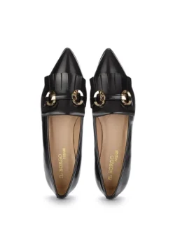 IL BORGO FIRENZE | FLACHE SCHUHE FRANSEN ABRASIVATO SCHWARZ Clearance