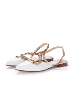 IL BORGO FIRENZE | SLINGBACK GLOSSY WEIß Hot