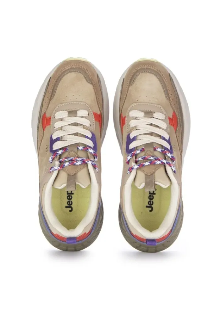 JEEP | SNEAKER GROOVE SUEDE BEIGE Clearance