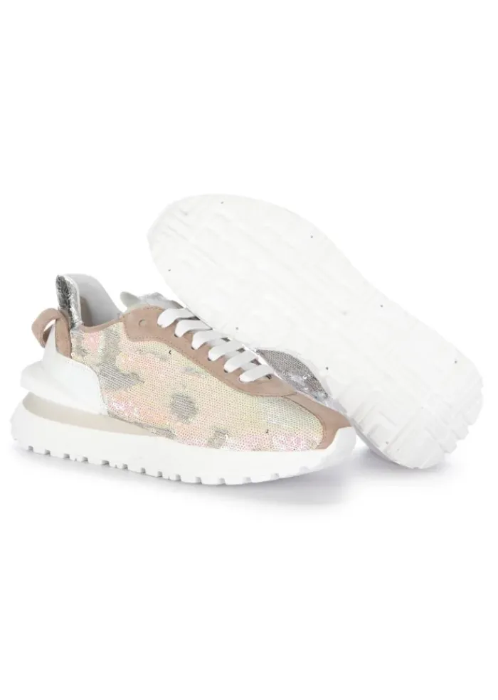 JUICE | SNEAKER PAILETTEN BRAUN ROSA GRAU Clearance
