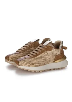 JUICE | SNEAKER RAFFIA LEDER BRAUN Outlet